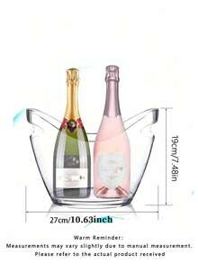 Gallon Plastic Ice Bucket With Handle, Champagne And Wine Cooler, Easy To Carry, Bar Decor, Party Accessory, Essential For Home Hospitality, Suitable For Wine, Champagne, And Beer, Party And Wedding Drinks Bucket - View 3