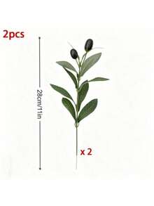 12PCS Artificial Green Olive Branches With Fruit Durable Fade Resistant For Vase Home Office Indoor Outdoor Wedding Party Table Centerpiece DIY Wreath Holiday Mother Day Graduation Decor Fake Plant - Multicolor - View 9