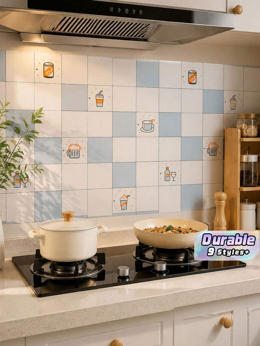 Self-Adhesive Aluminum Foil Kitchen Wall Stickers For Oil-Proof And Waterproof Cabinets, Moisture-Resistant Stove And Kitchen Specialty Use - multicolor - View 1