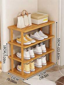 3/4/5/6 Tier Elegant Space Saving Easy Assembly Sturdy Shoe Rack Organizer Stand For Entryway Hallway Kitchen Home Office Sneakers Heels Platform Shoes Durable Lightweight Portable Stackable Modern Design Practical Storage Shelf - Multicolor - View 10