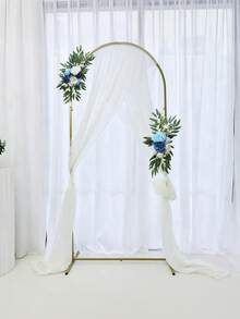 2Pcs Artificial Wedding Arch Flowers Set, Faux Floral Corner Decor For Welcome Sign Party Banner, Birthday Banquet Event Backdrop Greenery Supply - Multicolor - View 7