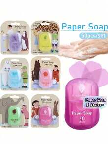 Portable Scented Soap Tablets, Suitable For Adults, Perfect For Home, School, Hotel, Outdoor Camping And Travel, Essential For Postal Workers And Vacationers - Multicolor - View 1