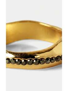 Noxbound Retro Old Money Wind Ring Three-Piece Set - Golden. - View 10