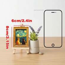 Muroi Mono 1 Refrigerator Tile, Vintage Art Wooden Mini Decorative Painting, Creative Home Kitchen Decoration, Artistic Gift. - View 11