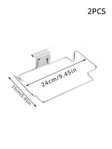 1 gói giá treo túi rác hình chữ nhật gắn cửa tủ, giá đỡ túi rác tiết kiệm không gian với kẹp chống trượt chắc chắn, không cần điện, thiết kế nhỏ gọn phù hợp góc hẹp, tông màu trung tính thanh lịch, đa năng cho bồn rửa bếp, bàn trang điểm phòng tắm, bàn làm việc văn phòng - Bạc - Xem 7