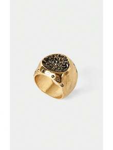Noxbound Retro Old Money Wind Ring Three-Piece Set - Golden. - View 2