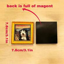 Muroi Mono 1 Refrigerator Tile, Vintage Art Wooden Mini Decorative Painting, Creative Home Kitchen Decoration, Artistic Gift. - View 10