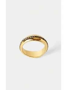 Noxbound Retro Old Money Wind Ring Three-Piece Set - Golden. - View 9