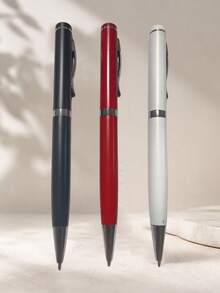 10支裝高級金屬夾式可伸縮圓珠筆，順滑書寫筆，適用辦公室與學校，專業文具，適合日常使用 - 多色 - 查看 2