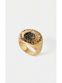 Noxbound Retro Old Money Wind Ring Three-Piece Set - Golden. - View 11