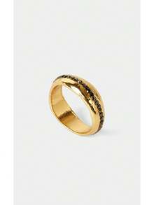 Noxbound Retro Old Money Wind Ring Three-Piece Set - Golden. - View 6