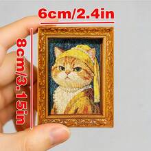 Muroi Mono 1 Refrigerator Tile, Vintage Art Wooden Mini Decorative Painting, Creative Home Kitchen Decoration, Artistic Gift. - View 8