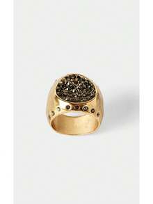 Noxbound Retro Old Money Wind Ring Three-Piece Set - Golden. - View 7