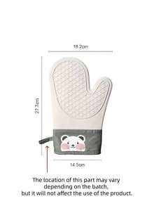 1PC Heat Resistant Silicone Anti Scald Oven Gloves For Microwave Baking Kitchen Home - Off-white - View 7