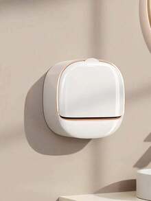 Punch-Free Wall-Mounted Soap Holder, Bathroom Drainage Storage Rack, Premium Cream Style Soap Box For Home Use, Storage Organizer - A - View 11