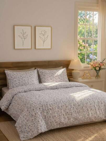 Cirelle 2/3 Pieces 100% Polyester Bedding Set, Soft And Skin-Friendly, All-Season Modern Polyester Bedding Collection, 1 Duvet Cover + 1/2 Pillowcases (No Comforter Included)