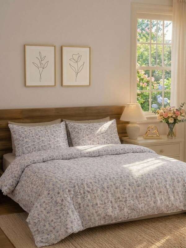 Cirelle 2/3 Pieces 100% Polyester Bedding Set, Soft And Skin-Friendly, All-Season Modern Polyester Bedding Collection, 1 Duvet Cover + 1/2 Pillowcases (No Comforter Included)