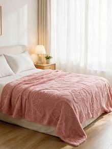 Cirelle Butterfly Textured Fleece Throw Blanket, Soft Plush 3D Embossed Butterfly Pattern Blanket For Couch Sofa Bed, Cozy Warm Lightweight Decorative Throw Blanket For Living Room Bedroom, All‑Season Home Decor Blanket - Pink - View 7