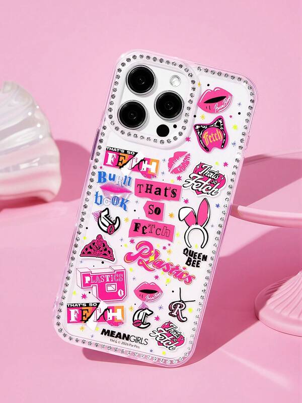 Mean Girls | SHEIN Bad Girl With Drill Shining Mobile Phone Case Anti-Drop Protective IPhone13-17 Mobile Phone Case