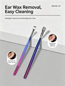 High-End Nail Clipper Set With Stunning Purple Gradient Design, Pedicure Tools For Household Use - Multicolor - View 7