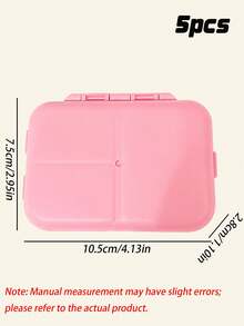 Portable Magnetic 7 Compartment Double Row Pill Case, Transparent Plastic Weekly Pill Organizer, Travel Storage Box For Medication Vitamins Trinkets Small Accessories - multicolor - View 11