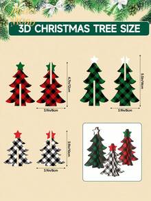 Muroi Mono DIY Interlocking Plaid Christmas Tree Ornament, Checkered Tabletop Holiday Decoration & Mini Festive Tree For Living Room, Bedroom, Office Desk, Fireplace, Christmas Party, Home Decor & Holiday Gift - multicolor - View 5
