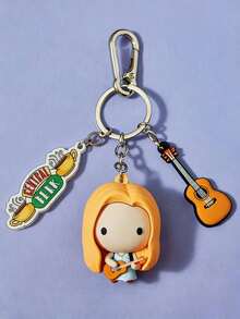 FRIENDS X Joivida FRIENDS 1pc 3D Creative Keychain Pendant, Cute Coffee Cup Charm With Cartoon Detail, Stylish Stereoscopic Design For Bag D Ration - Multicolor - View 7