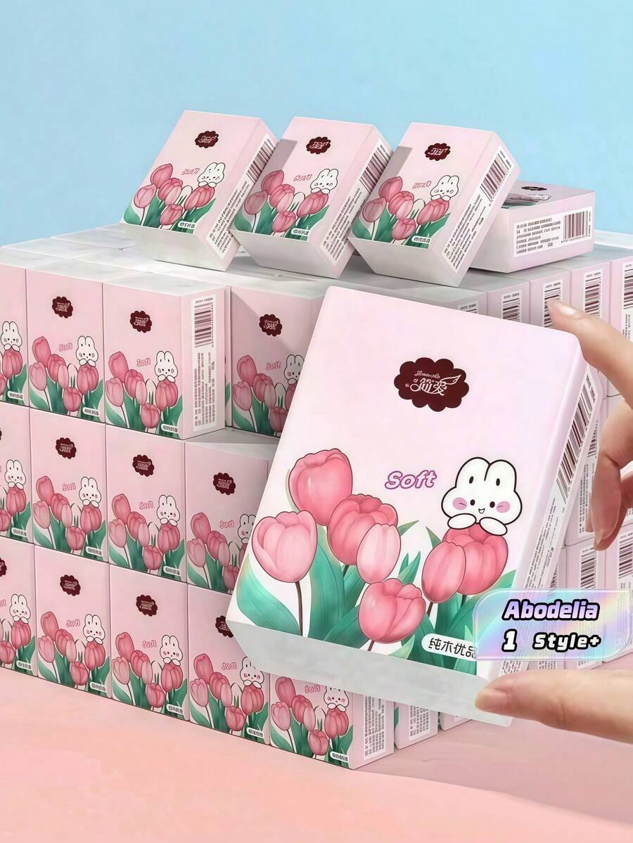 40Packs Mini Travel Size Soft Paper Facial Tissues, Portable Pocket Napkins For Students, Travel, Office, And Everyday Use. - Color - View 1