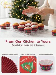 Muroi Mono 100 Cake Cups, Heat-Resistant, Suitable For Holding And Decorating Desserts. It Is Suitable For Family Gatherings, Dessert Shops, Parties, Halloween And Other Festivals To Make Cakes. - Style 4 - View 3