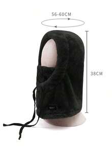 1 buah Masker Wajah Fleece Hangat Musim Dingin - Desain Tali Serut Elastis, Ringan & Hangat, Cocok Untuk Bersepeda, Ski, Dan Aktivitas Luar Ruangan Lainnya, Pelindung Telinga Tahan Angin dengan Tudung Warna Polos, Tersedia Berbagai Warna, Aksesori Penting Musim Gugur/Musim Dingin - MultiWarna - View 11