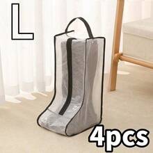 Haus Hana Madebyblanc 1/2/4 Boot Storage Bags, Travel Shoe Dust Bags Suitable For High Boots, Household Boot Storage Bags With Transparent Windows For Dust Prevention - Black - View 14