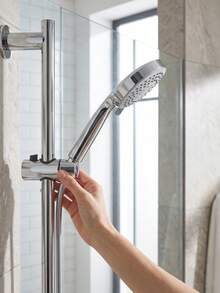 Tatukiko Shower Head Holder, Adjustable Shower Head Holder For Slide Bar, Suitable For Slide Bar Slider Clip Bathroom Replacement Parts, Rotatable Shower Head Holder, Home Bathroom Decor, Autumn Decor Bathroom Accessories - Silver - View 7