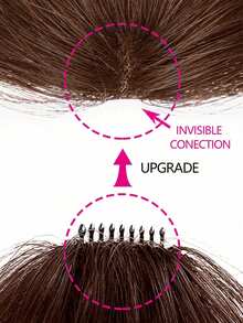 Human Hair Air Bangs With Sideburns Dark Brown Color Bangs Clip In Hair Extensions Beginner Friendly - S2 - View 4