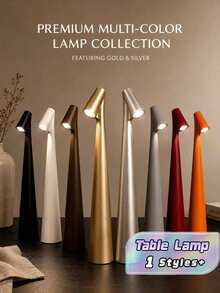 Rechargeable Wireless Portable LED Table Lamp, 3‑Level Touch Dimmable With Long‑Lasting Battery, Modern Nordic Minimalist Style Decorative Lighting For Nightstand, Bedroom, Living Room, Home Office, Dining Room, Indoor & Outdoor Use - Multicolor - View 1