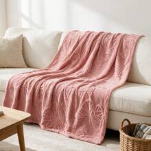 Cirelle Butterfly Textured Fleece Throw Blanket, Soft Plush 3D Embossed Butterfly Pattern Blanket For Couch Sofa Bed, Cozy Warm Lightweight Decorative Throw Blanket For Living Room Bedroom, All‑Season Home Decor Blanket - Pink - View 9