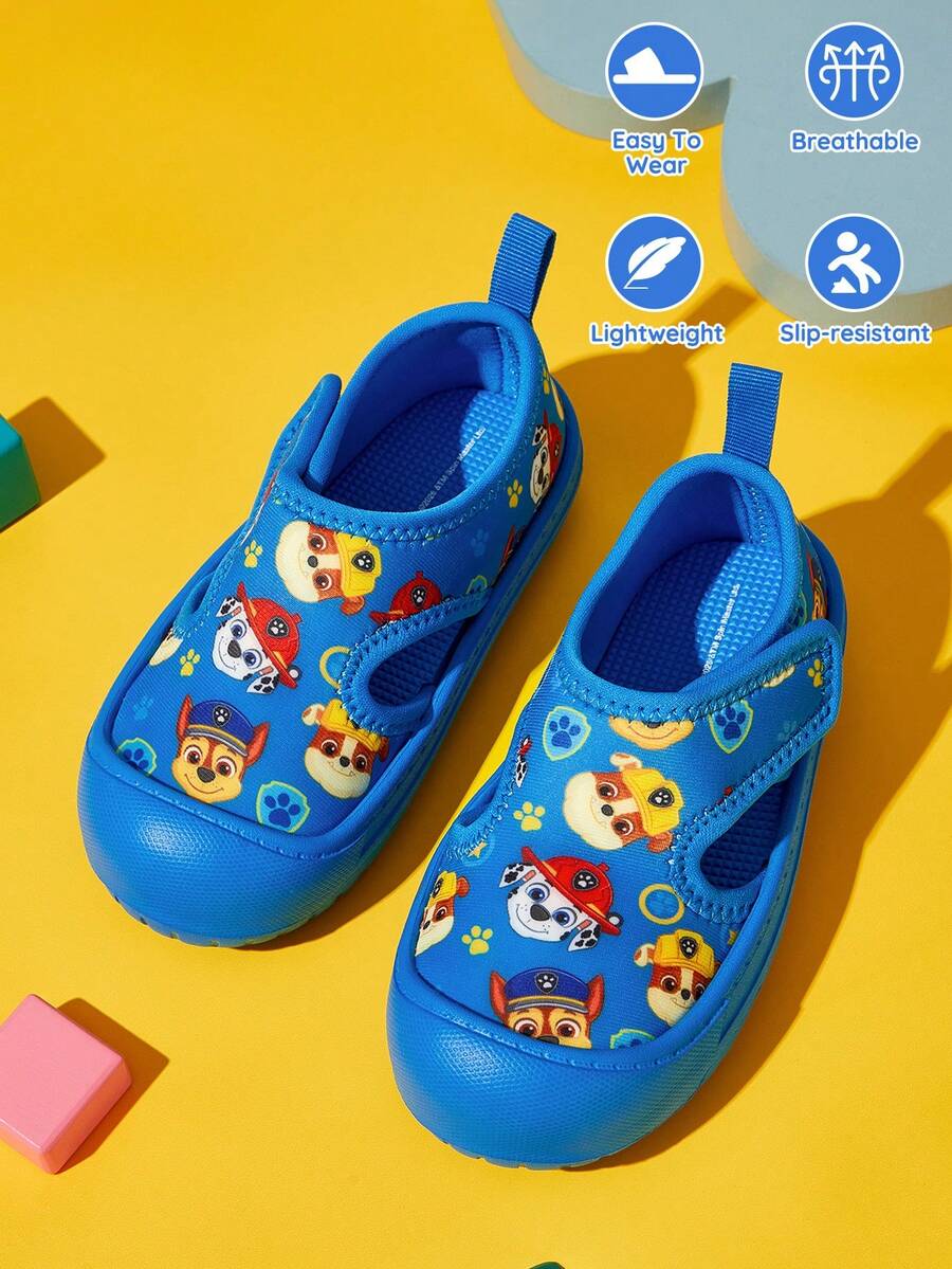 SHEIN | PAW Patrol 一雙兒童涼鞋，防撞趾頭設計，防滑耐磨透氣沙灘涼鞋 - 藍色 - 查看 1