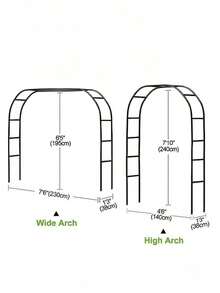 Metal Garden Plant Climbing Flower Arch Frame Decoration Pergola For Flower And Plant With Green Vine - Black - View 4