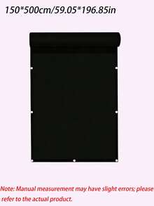 1pc Opaque Privacy Fence Screen, Waterproof Balcony Cover With UV Protection, Black Outdoor Patio Privacy Shade For Apartment Railing Deck Porch - Black - View 16