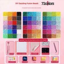 48/72/96/120 Color Pearl Bead Set - 2.6mm Mini Melted Beads Making Tools Kit - Various Tools Suitable For Beginners For Adult Relaxation Art Projects - Handicraft Decorations For Indoor Decoration - Melted Beads Materials. - Perler Bead Set - View 11