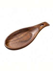 1pc Rosewood Spoon Rest For Kitchen Countertop Heat Resistant Utensil Holder Rack For Spatula Ladle Cooking Tools Home Decor Scandinavian Style Must Haves Christmas Stocking Stuffers Gift Idea - Brown - View 8