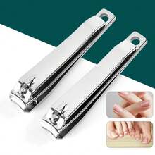 2pcs/8pcs Classic Stainless Steel Nail Clippers, High-Quality Heavy Duty Nail Clippers, Easily Trim Thick Nails, Toenails, Fingernails, Nail Care Tools, Manicure Accessories, Suitable For Commercial And Home Use,Affordable Distribution,Home Essential - Silver - View 7