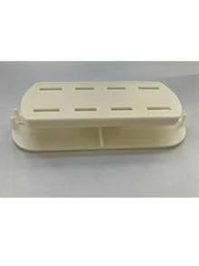 1 hilera Soporte para enchufes, estante de almacenamiento sin perforaciones, tablero de enchufes, artefacto fijo - Blanco - Ver 6