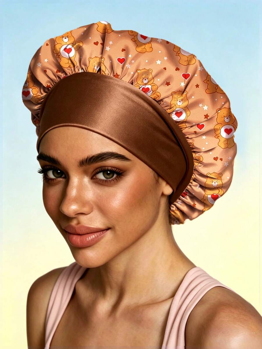 SHEIN X Care Bears Joint Women's Hair Cap & Headscarf Cap - Brown - View 1