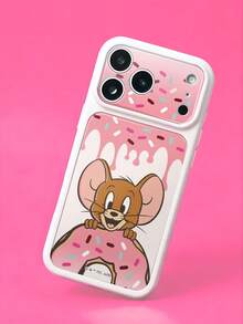 TOM & JERRY X SHEIN 時尚高端印花圖案手機保護殼設計，適用於 iPhone，可愛時尚且精緻 - 彩色 - 查看 6