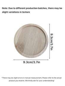 6‑Pack Bamboo Coaster Set With Holder, Natural Wood Coasters Waterproof Heat‑Resistant For Home Bar Kitchen Decor - Wood Color - View 4