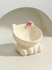 PETSIN Cat Bowl Ceramic Cat Food Bowl Cat Rice Bowl Pet Bowl Cute Cat Rice Bowl Pet Supplies - Multicolor - View 13