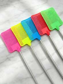 4pcs Set Extendable Stainless Steel Rod Indoor Fly Swatter, Fruit Fly Catcher, Mosquito Catcher, Indoor Insect Killer, Summer Essential (Random Color) Gardening Supplies, Summer, Kitchen Accessories, Gardening, Kitchen, Must Have - Multicolor - View 4