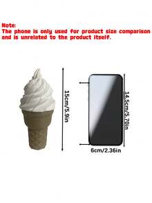 3D Printed Realistic Ice Cream Cone Retractable Sword Funny Novelty Prank Toy - Multicolor - View 3