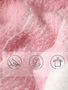 Simple Striped Coral Fleece Towel And Bath Towel. Crafted To Be Soft, Highly Water-Absorbent And Quick-Drying, Ideal For Family Daily Use. - Pink - View 7
