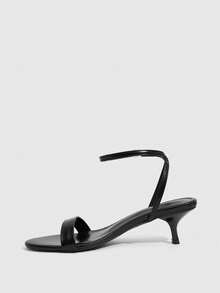 CUCCOO SZL 女款 5.5CM 尖頭黑色小貓跟鞋，易穿脫，性感百搭優雅，適合日常通勤/海灘/派對/約會/宴會 - 黑色. - 查看 5